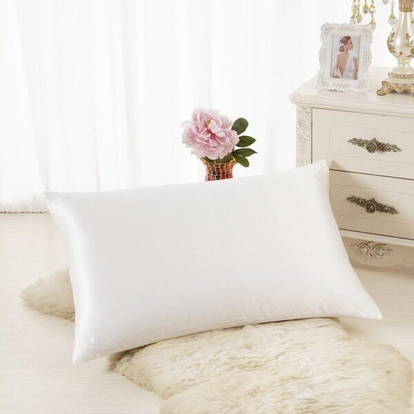 1836969237760.jpg Satin Ice Silk Pillowcase – Solid Color Smooth Single Pillow Cover