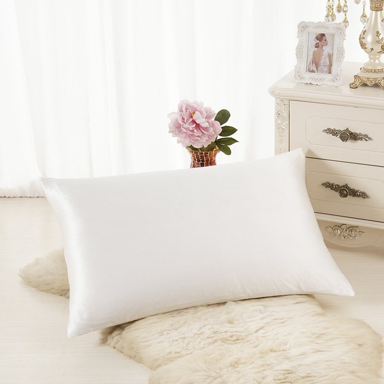 Satin Ice Silk Pillowcase – Solid Color Smooth Single Pillow Cover