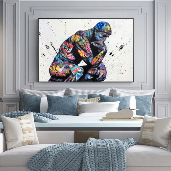 1c9255f3-c47b-46aa-9956-ee0a94642fa6.jpg Abstract Thinker Man Poster – Modern Living Room Wall Art