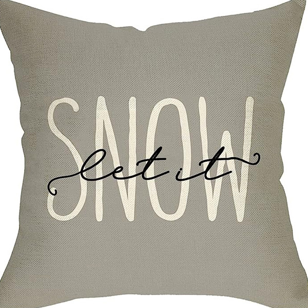 Winter Series Linen Throw Pillow Cover – Seasonal Home Decor