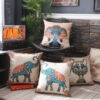 2081262194648.jpg Elephant Pillow Cushion Cover – Decorative Animal Print Pillowcase