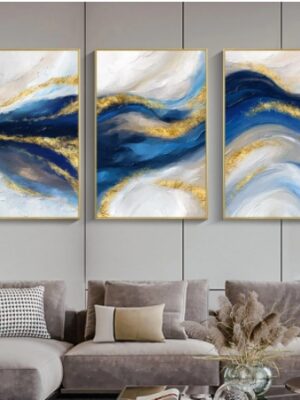 Abstract Contemporary Canvas Poster – Modern Home Wall Decor