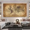 Earth Canvas Painting – Modern Living Room Wall Poster Decor