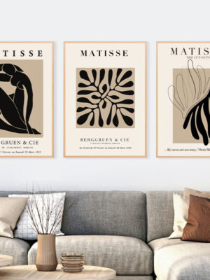 Henri Matisse Abstract Floral Canvas – Modern Art Home Decor