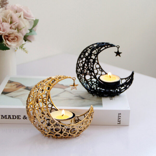 5cf560e0-353d-404c-846e-fd62db1cae04.jpg Black Gold Crescent Moon Candle Holder – Modern Romantic Decor