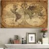Earth Canvas Painting – Modern Living Room Wall Poster Decor