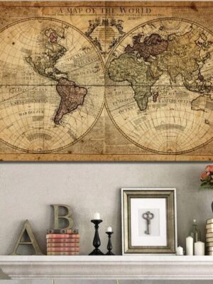 Earth Canvas Painting – Modern Living Room Wall Poster Decor