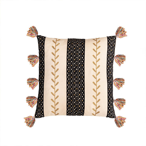 Moroccan Cotton Fringed Pillowcase – Decorative Boho Cushion Cover