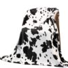 750797e7-b919-40d4-9395-a7643107ec13.jpg Cow Print Flannel Blanket – Soft Warm Home Throw