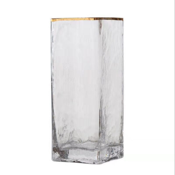 8378dcff-cfa3-48a0-be93-417b0e6b14b8.jpg Transparent Gold-Painted Glass Vase – Home & Wedding Decoration