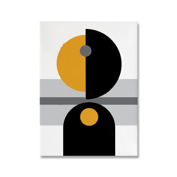 Mid-Century Modern Abstract Wall Print – Living Room Home Decor