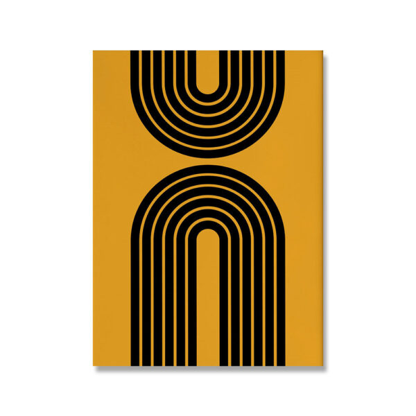 Mid-Century Modern Abstract Wall Print – Living Room Home Decor