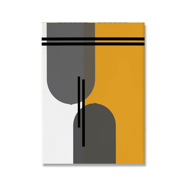 Mid-Century Modern Abstract Wall Print – Living Room Home Decor