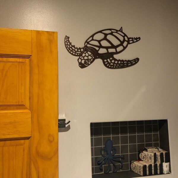 Metal Turtle Wall Art – Modern Living Room Decoration