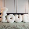 Nordic 3D Sculpture Pillow – Modern Bedside Decorative Cushion