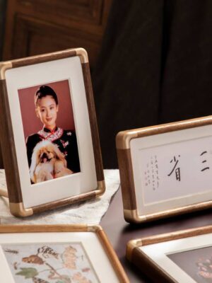 Solid Wood Photo Frame – Walnut Wall Hanging Portrait Frame
