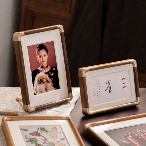Solid Wood Photo Frame – Walnut Wall Hanging Portrait Frame