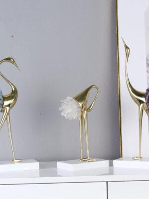 Crystal Crane Figurine Home Decoration