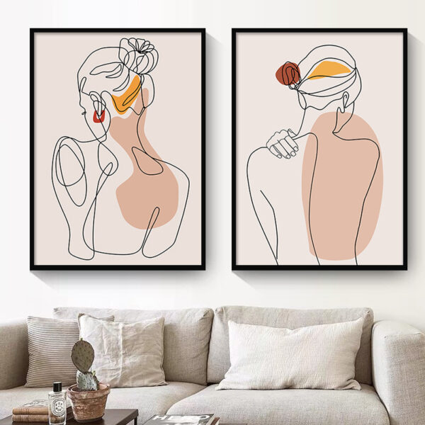 cae52a7f-8e65-43ba-adf9-3a7a2bd2144c.jpg Minimalist Abstract Girl Line Art Poster - Nordic Wall Decor