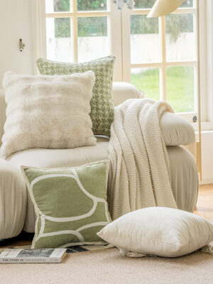 Cream-Style Pure Cotton Pillowcase – Nordic Minimalist Sofa Cushion Cover