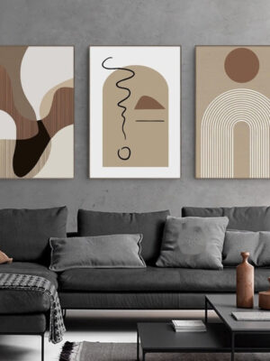 Living Room Background Wall Mural – Modern Decorative Painting