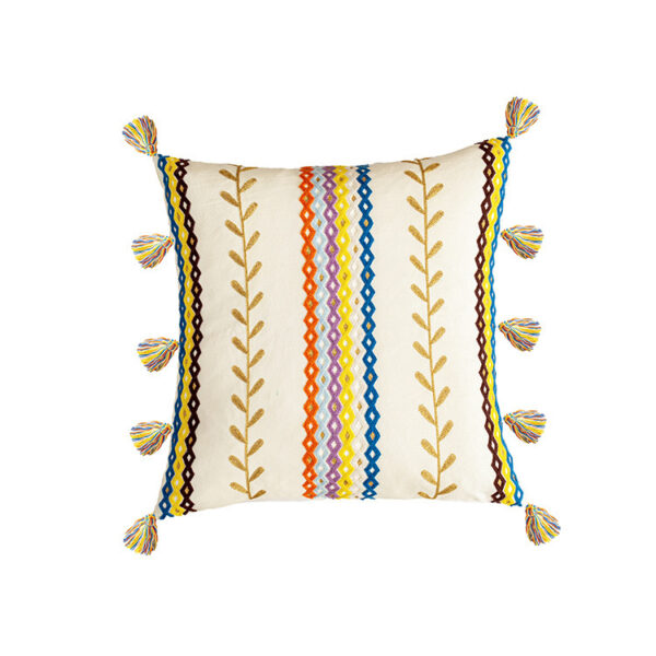Moroccan Cotton Fringed Pillowcase – Decorative Boho Cushion Cover
