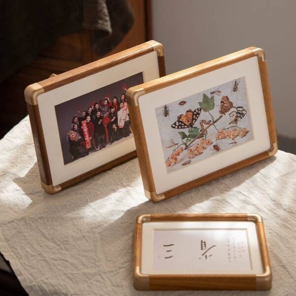 Solid Wood Photo Frame – Walnut Wall Hanging Portrait Frame