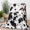 fba48052-918e-4620-9193-352cb9142589.jpg Cow Print Flannel Blanket – Soft Warm Home Throw