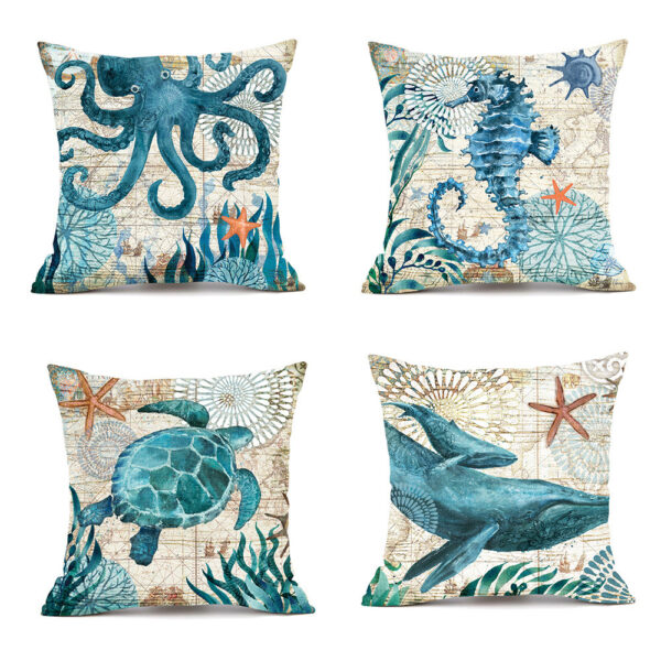 Sea Turtle Printed Cushion Covers