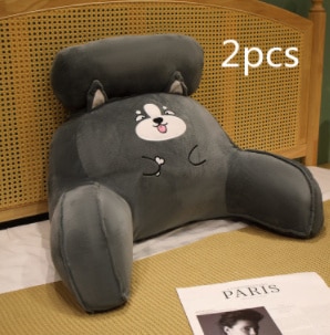 Plush Triangle Backrest Reading Pillow