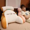 Plush Triangle Backrest Reading Pillow