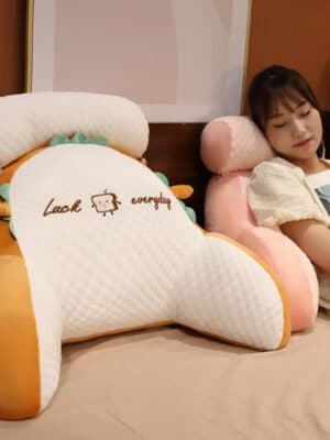 Plush Triangle Backrest Reading Pillow