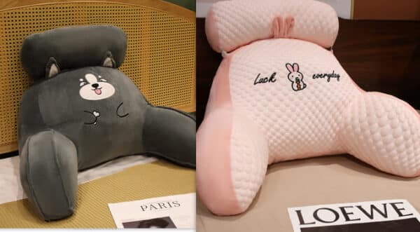 Plush Triangle Backrest Reading Pillow