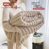 Double-Sided Faux Fur Velvet Blanket