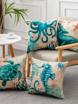 Sea Turtle Printed Cushion Covers