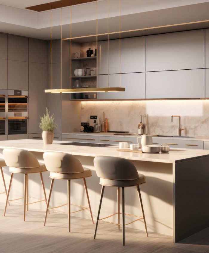 Soft Modern Kitchens with Sculptural Warmth