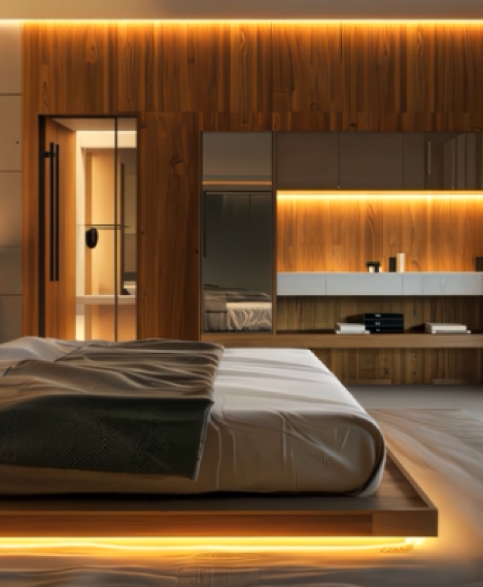 Immersive Bedroom Design: 3D Visualization & Walkthrough
