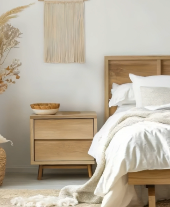 Tranquil Texture: A Soft-Modern Bedroom Retreat